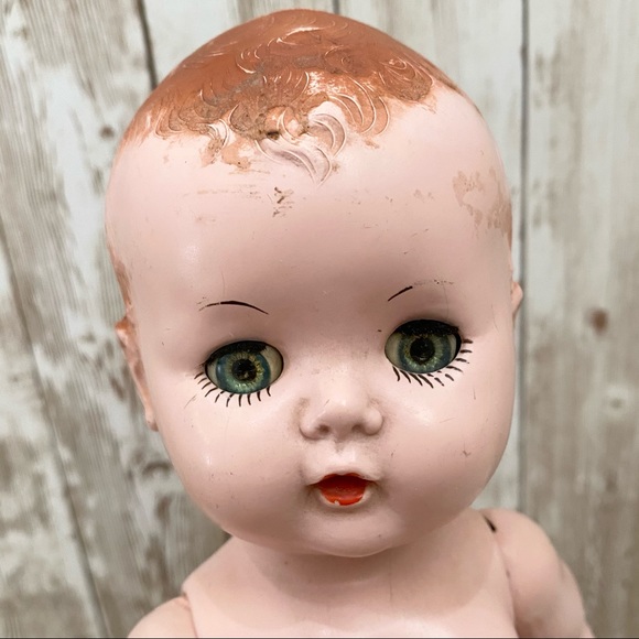 Vintage Hard Plastic Twist Legs Turn Head Doll - Picture 11 of 15